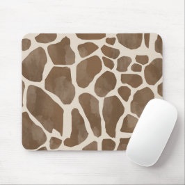 Mousepad Padrão de Impressão Animal Girafa em Aquarela
