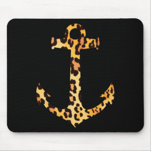 Mousepad Padrão de Impressão de Pele de Leopardo Náutico Ve