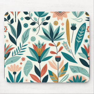 Mousepad Padrão de Impressão Floral Moderno e Ousado em Lar