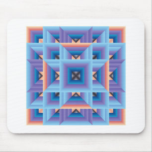 Mousepad Padrão de inclinação 3 em azul e roxo