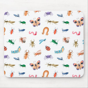 Mousepad Padrão de inseto colorido bonito