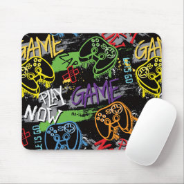 Mousepad Padrão de Jogo Neon Grafite