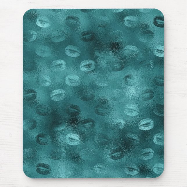 Mousepad Padrão de Lábios com Glitter Glam Ombré Verde Água (Frente)