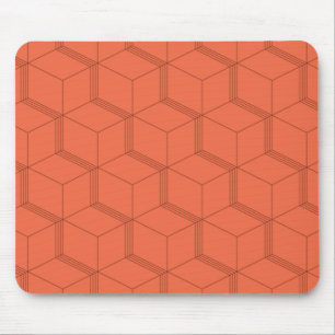 Mousepad Padrão de linha de cubo de tendências legal, din