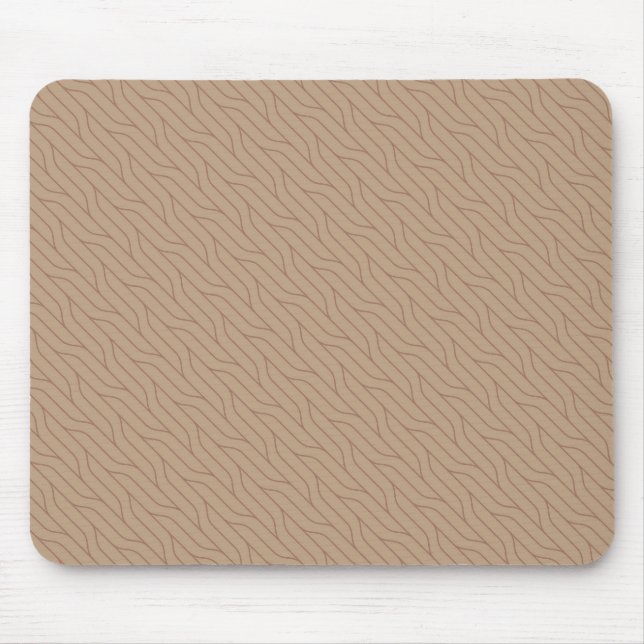 Mousepad Padrão de linha ondulada torrada de buffed Beige M (Frente)
