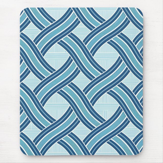 Mousepad Padrão de Linhas Azuis (Frente)