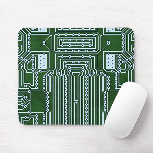 Mousepad Padrão de Linhas Brancas do Conselho Circuito do C (Com mouse)