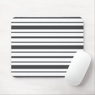 Mousepad Padrão de Listras Brancas Cinza Minimalista Execut