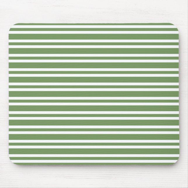 Mousepad Padrão de Listras Brancas Verdes (Frente)