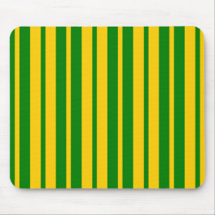 Mousepad Padrão de Listras Elegantes Verde Amarelo