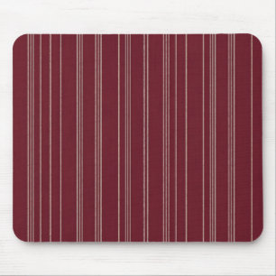 Mousepad Padrão de Listras Finas Burgundy e Creme Profissio