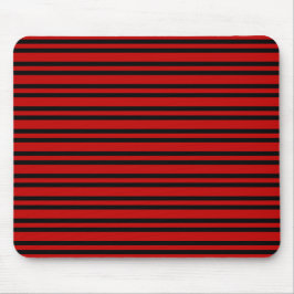 Mousepad Padrão de Listras Pretas e Vermelhas