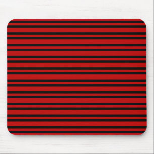 Mousepad Padrão de Listras Pretas e Vermelhas