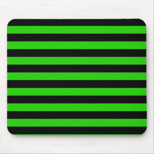 Mousepad Padrão de Listras Verdes e Pretas em Negrito