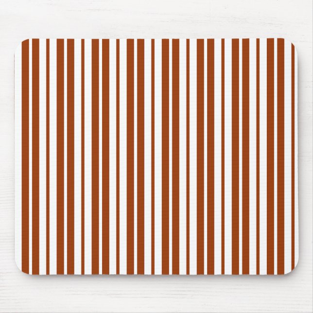 Mousepad Padrão de Listras Verticais Brancas Marrons (Frente)