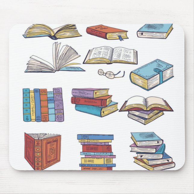 Mousepad Padrão de livro (Frente)