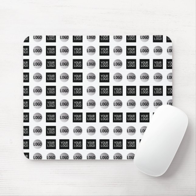 Mousepad Padrão de Logotipo Geométrico 2 Design (Com mouse)