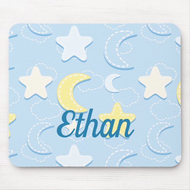 Mousepad Padrão de Lua e Estrelas (Frente)
