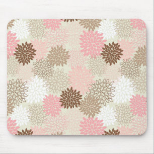 Mousepad Padrão De Mãe Rosa E Castanho