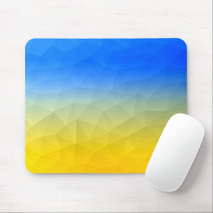 Mousepad Padrão de malha geométrica azul-ucraniano