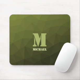 Mousepad Padrão de malha geométrica verde oliva do exército
