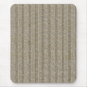Mousepad Padrão de Malha Jersey Listrado em Bege Macio