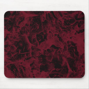 Mousepad Padrão de mármore preto e vermelho.