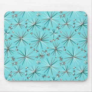 Mousepad Padrão de Meio século Sputnik, Robin's Egg Blue