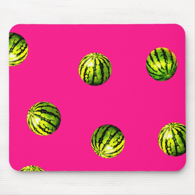 Mousepad padrão de melancia rosa (Frente)