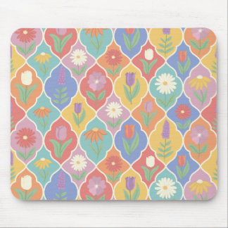 Mousepad Padrão de Moldura Floral Brilhante – Botânica Colo