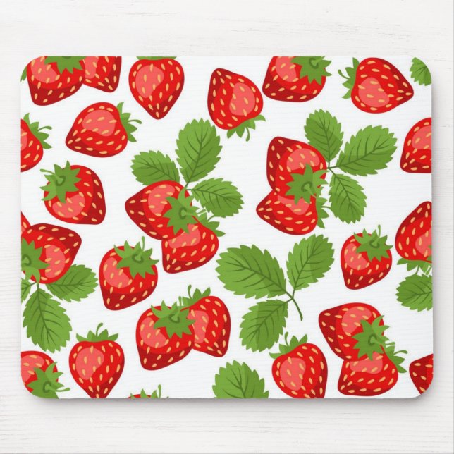Mousepad Padrão de morango (Frente)