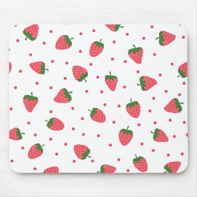 Mousepad Padrão de morango (Frente)