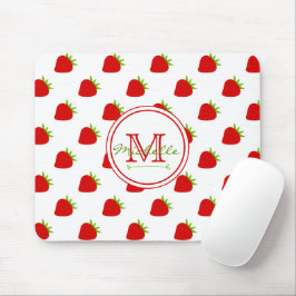 Mousepad Padrão de Morango Cuto