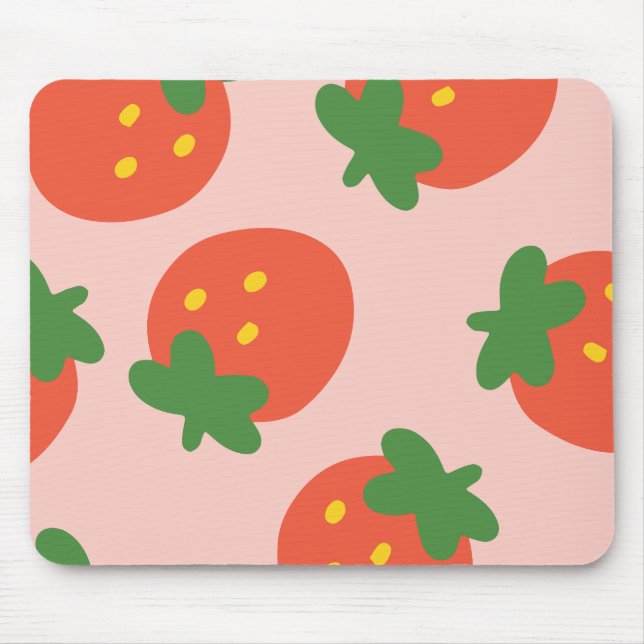 Mousepad Padrão de morango fofo (Frente)