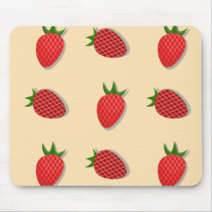 Mousepad Padrão de morango para boas vibrações no Verão de