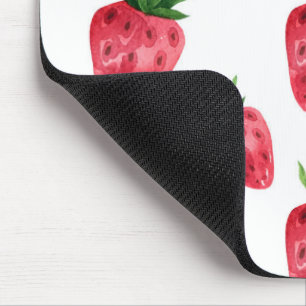 Mousepad Padrão de Morangos Vermelhos