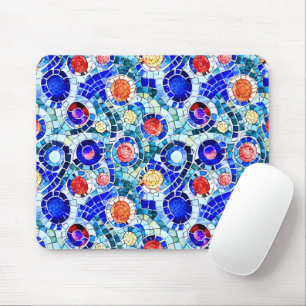 Mousepad Padrão de Mosaico Multicolorido inspirado no Gaudi
