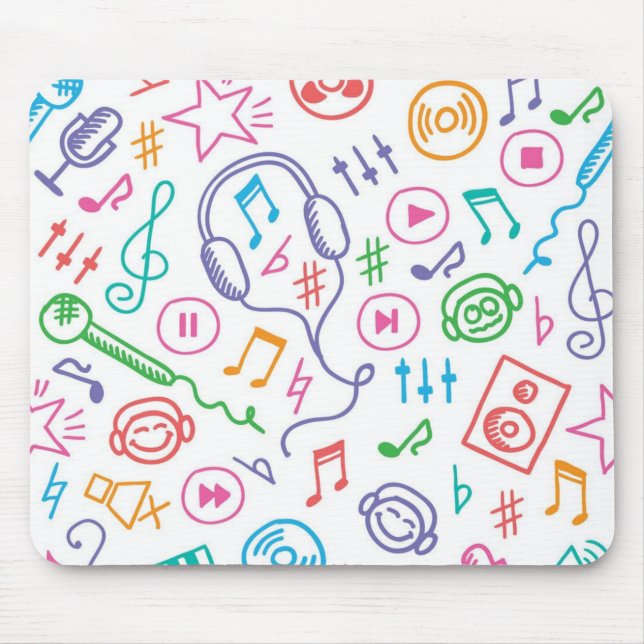 Mousepad Padrão de música (Frente)