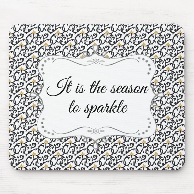 Mousepad Padrão de Natal Elegante Personalizado (Frente)