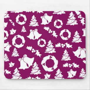 Mousepad Padrão de Natal Roxo