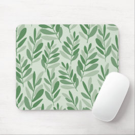 Mousepad Padrão de Natureza Elegante Salvia e Folha de Oliv