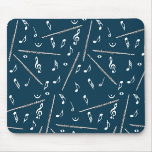 Mousepad Padrão de Nota de Música Flute