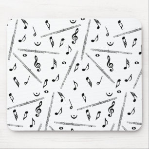 Mousepad Padrão de Nota de Música Flute