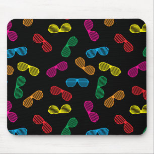 Mousepad Padrão de óculos de sol clássicos neon