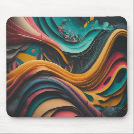 Mousepad Padrão de onda colorida