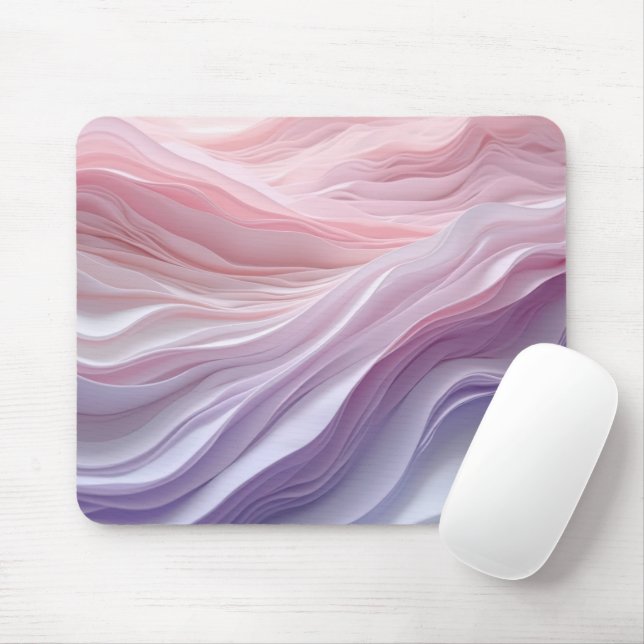 Mousepad Padrão de Onda Pastel Calming (Com mouse)