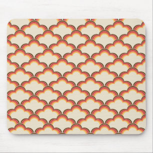 Mousepad Padrão de ondas de estilo retrô colorido