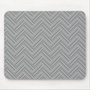 Mousepad padrão de ondas duplas de cinza