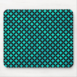Mousepad Padrão de Ouros de Teal de Abstrato Moderno Elegan