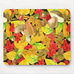 Mousepad Padrão de outono da Aquarela